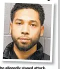  ??  ?? “Empire” star Jussie Smollett (r.) wrote this check to two men questioned in the allegedly staged attack.