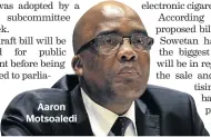  ??  ?? Aaron Motsoaledi