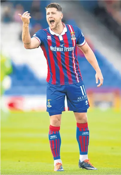  ??  ?? HIGH HOPES: For Caley Thistle midfielder Iain Vigurs despite a difficult start to the season
