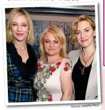  ?? Picture: CAMERA PRESS ?? Hair magician: Nicola Clarke with Cate Blanchett (left) and Kate Winslet (right)