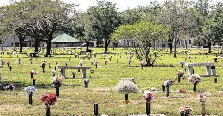  ?? MATIAS J. OCNER mocner@miamiheral­d.com | April 17, 2024 ?? Stacy Spates, Fort Lauderdale’s program manager for municipal cemeteries, says Sunset Memorial Gardens’ 33,000 plots are full.