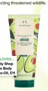  ??  ?? PRIMA LOVES… The Body Shop Avocado Body Lotion-to-oil, £11