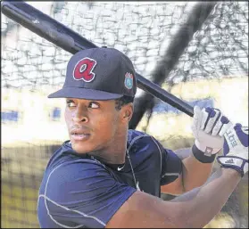  ?? CURTIS COMPTON / CCOMPTON@AJC.COM ?? Rookie outfielder Mallex Smith has already been called up this season from Gwinnett to fill in for injured Braves center fielder Ender Inciarte.