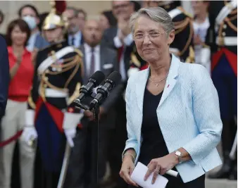  ?? EPA ?? Elisabeth Borne is regarded as an able technocrat who can negotiate with trade unions, as President Emmanuel Macron tries to introduce social reforms that risk sparking protests