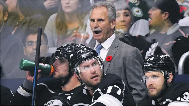  ?? — GETTY IMAGES FILES ?? Since Willie Desjardins replaced John Stevens on Nov. 4 as head coach with Los Angeles, the Kings have compiled a record of 4-6-0.