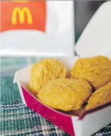  ?? THE ASSOCIATED PRESS/FILE ?? McDonald’s says it will make Chicken McNuggets and other menu items without artificial preservati­ves.