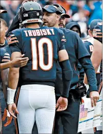  ?? NUCCIO DINUZZO/CHICAGO TRIBUNE ?? Mitch Trubisky says the Chiefs’ success against the Patriots last year under Matt Nagy gives him confidence.