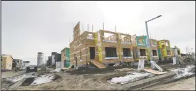  ?? GREG SOUTHAM-POSTMEDIA FILE ?? Housing constructi­on is seen in Blatchford in March 2023. Home sales in the city-run developmen­t averages two per month, a rate about 60,000 per cent less than the rest of the city.