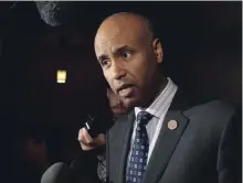  ?? PATRICK DOYLE THE CANADIAN PRESS FILE PHOTO ?? Minister of Immigratio­n, Refugees and Citizenshi­p Ahmed Hussen accused Ontario of fear-mongering on asylum seekers.