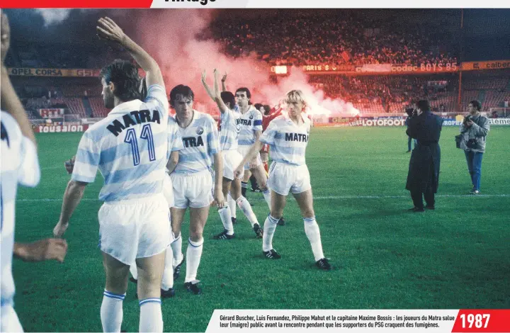 FRANCE FOOTBALL 29/9/1987; Cantona; le poing d'honneur/ Matra Racing-PSg 
