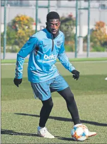  ?? FOTO: FCB ?? Ousmane Dembélé ya está casi a punto para poder reaparecer