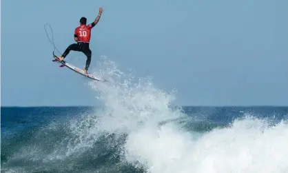  ?? Photograph: Cameron Spencer/Getty Images ?? Gabriel Medina of Brazil won the Narrabeen Classic title with victory over American Conner Coffin in the final.