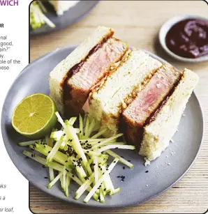  ?? ?? Tuna katsu sandwich with ginger and apple slaw