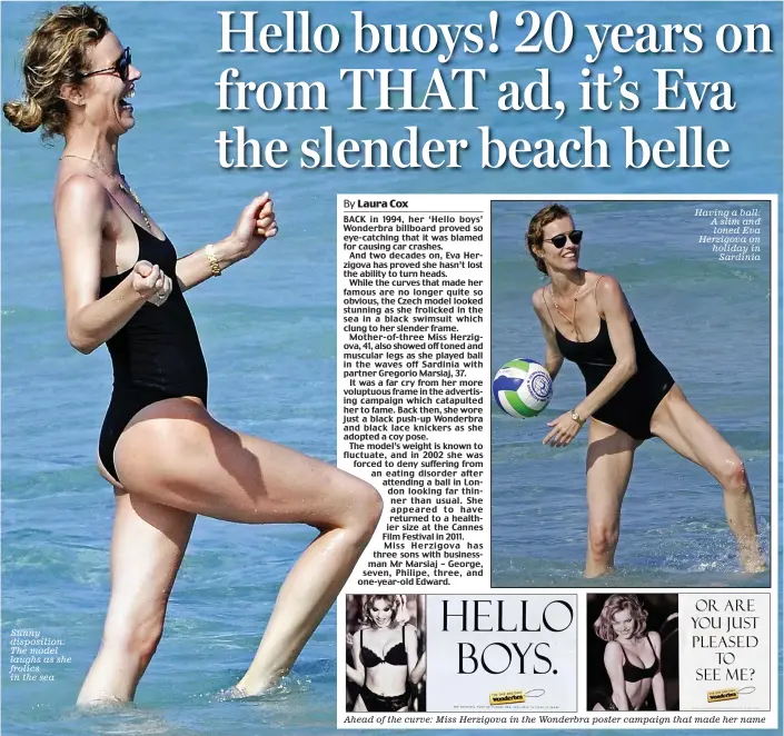 Hello buoys! 20 years on from THAT ad, it's Eva the slender beach belle -  PressReader