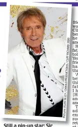  ??  ?? Still a pin-up star: Sir Cliff’s 2021 calendar