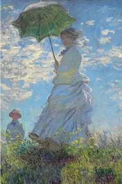  ??  ?? Donna con il parasole, madame Monet con il figlio di Claude Monet (1840-1926)