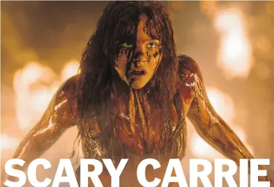  ?? Metro-Goldwyn-Mayer Pictures and Screen Gems ?? Chloë Grace Moretz plays the lead in the remake of Carrie. She’s not up to the standard set by Sissy Spacek in the original.