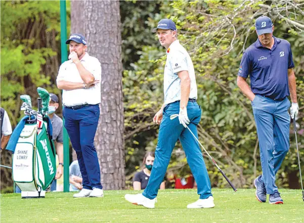  ?? PHOTO: THE NEW YORK TIMES ?? Justin Rose ( centre) hopes to be selected for the 2021 Ryder Cup.