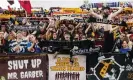  ?? ?? Detroit City FC boasts a lively fan culture, popularize­d by the supporters’ section’s unusual position on one side of the ground. Photograph: Detroit Sports Org