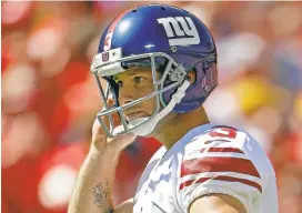  ?? CHARLIE RIEDEL/ASSOCIATED PRESS ARCHIVES ?? New York Giants kicker Josh Brown is being placed on the commission­er’s exempt list, meaning he cannot practice with the team or go to games.