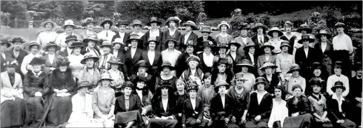  ??  ?? Wye WI members in 1922, part of the display from the archives