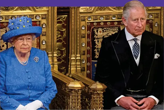  ??  ?? Tension? The Queen and Prince Charles at last year’s State Opening of Parliament