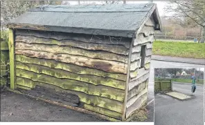  ??  ?? The old bus shelter has been removed, but the council wants to build a new one