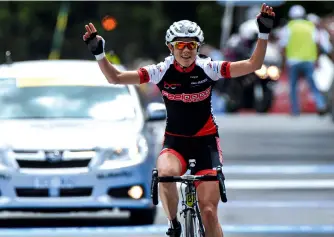  ?? ?? Neylan’s win in Cadel Evans 2015 got her a contract with GreenEdge