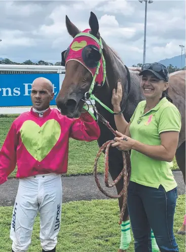  ??  ?? NICE WIN: Mister Magnusifen­t for trainer Sharlee D’Avila and jockey Wanderson D’Avila after winning the QTIS Two-Years-Old and Three-Years-Old Maiden Handicap (1250m). Picture: JORDAN GERRANS