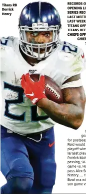  ??  ?? Titans RB Derrick Henry