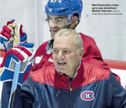  ?? PHOTO D’ARCHIVES, MARTIN CHEVALIER ?? Max Pacioretty a bien servi son entraîneur Michel Therrien.