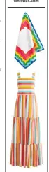  ??  ?? Theme: Rainbow Linen napkins, £50 for two, summerill andbishop.com Maxi dress, £98, jcrew.com