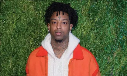  ??  ?? 21 Savage. Photograph: Roy Rochlin/Getty Images