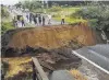  ?? PHOTO: THE NEW ZEALAND HERALD ?? The State Highway 1 road washout, which has isolated the Far North.