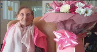  ??  ?? Julia Murphy marks 106 years of age at Killarney Nursing Home.