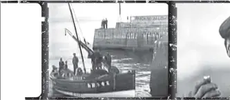  ??  ?? 1939 newsreel shows Forth fishing crew’s rescue of German airmen; the boat’s skipper with ring gifted by grateful enemy lieutenant; ambulance for the injured; and interrogat­ion in hospital