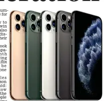  ??  ?? £1,049 price tag: The new iPhone 11 Pro