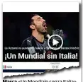  ??  ?? Marca «Un Mondiale senza Italia»