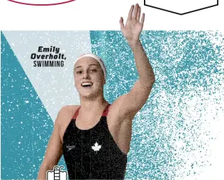  ??  ?? Emily Overholt, SWIMMING