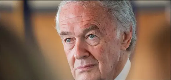  ?? AMANDA SABGA — BOSTON HERALD ?? U.S. Sen. Ed Markey said a set of net neutrality rules up for a vote next week at the Federal Communicat­ions Commission will protect consumers’ ability to surf the web freely.