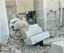  ??  ?? Luglio 2017 La moschea e il pulpito sono stati distrutti dall’Isis (foto Cremonesi)
