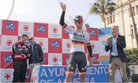  ??  ?? Das Rennen in Almería ist erst sein drittes in dieser Saison, dämpfte Pascal Ackermann vor dem Start noch die Erwartunge­n.