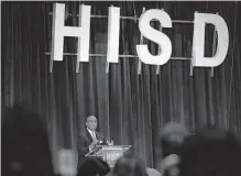  ?? Yi-chin Lee/staff photograph­er ?? Houston ISD Superinten­dent Millard House II delivers his State of the Schools address on Friday at Hilton Americas. Reports say the state takeover could happen as early as this week.