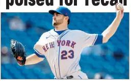  ?? AP ?? FOR PETE’S SAKE: The Mets plan to call up David Peterson, who pitched to an 8.08 ERA in the bigs this year, in time to start Tuesday.