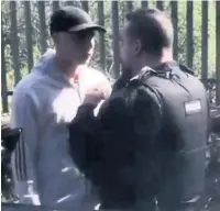  ?? Steve Robson ?? A still from video footage of the confrontat­ion in Accrington