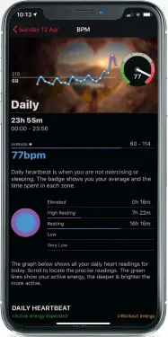  ??  ?? HeartWatch’s daily summaries give you plenty of detailed informatio­n to delve into to reveal your stats.