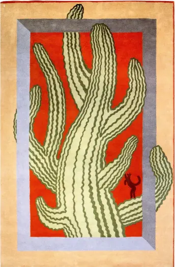  ??  ?? 1 1. TAPIS Cactus en technicolo­r édité par Art Surface en 1987.