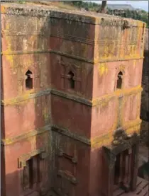  ?? MARCUS ELIASON, THE ASSOCIATED PRESS ?? One of the 12th century churches carved from stone in Lalibela, Ethiopia. The architectu­ral marvels are one of the country’s most magical attraction­s, miracles of engineerin­g built 8,000 feet above sea level, each carved in one piece directly from soft...