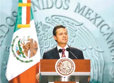  ?? MILENIO.COM ?? El presidente Enrique Peña Nieto podría entregar la iniciativa este mes a la Cámara de Diputados.