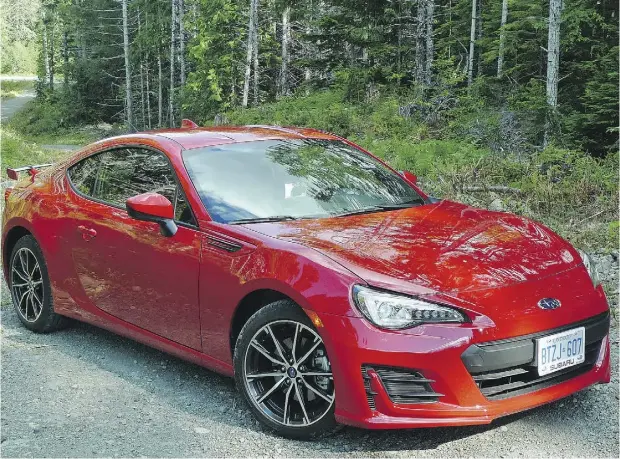  ?? NEIL VORANO / DRIVING. CA ?? Subaru has made quite a few minor changes in this mid-model refresh of the BRZ coupe — the only rear- drive car in the company’s stable.